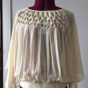Anthropologie sheer blouse with kimono sleeves